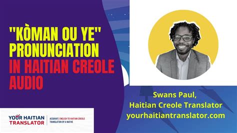 Haitian creole audio - Haitian Dictionary. To use this dictionary from and into Haitian to English simply type or paste your text below and press the dictionary button. If you're interested in Haitian Translation of a whole sentence or text then go to the main Translation page and choose this language. Don't forget to check our other lessons listed on Learn Haitian.